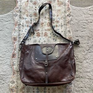 Gorgeous Chocolate Brown Leather Messenger Bag